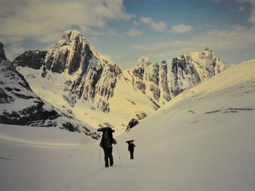 Ramblers ascend the French Glacier