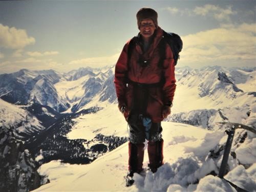 {265 alistair desmoulins} on the summit of Mt. Jellicoe