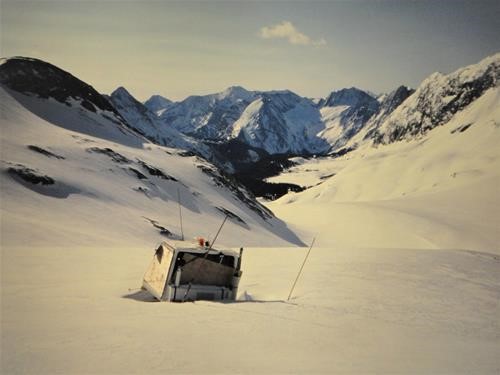 Dead Snow Cat on the Haig Glacier