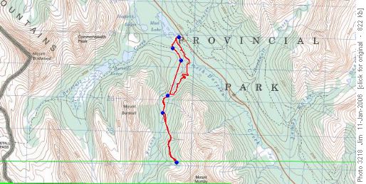 French Creek Snowshoe Route, 2006-01-08