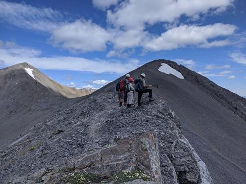Contemplating our return route (photo {1701 u m})