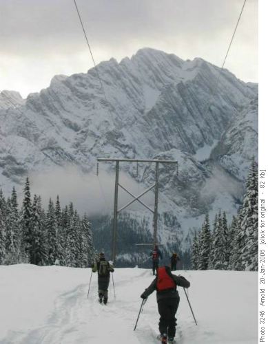 Skiing Under The Power Lines