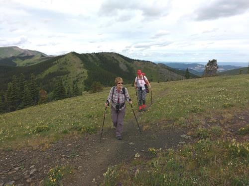 Looking back at the hills we walked.
