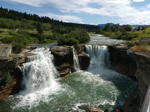 Lundbreck Waterfalls.