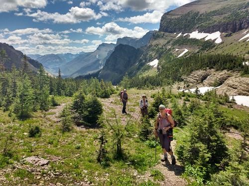Cristina, Barb, and Dana on the trail to Avion Ridge.