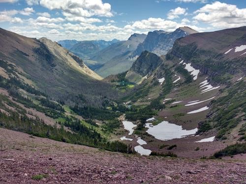 View from the pass. Goat Lake below.