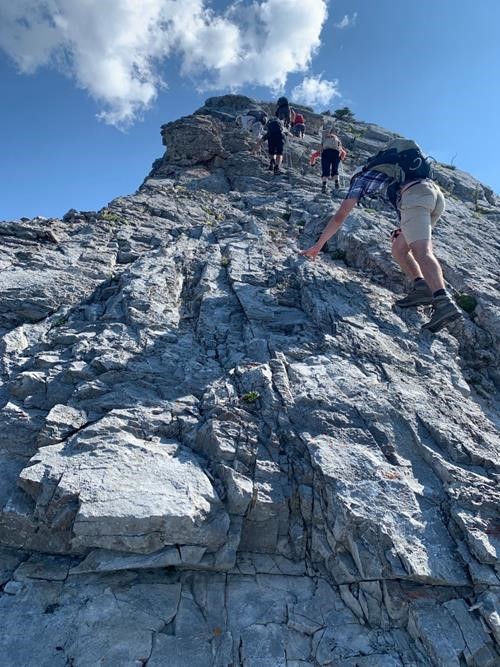 Fun scrambling on solid limestone slabs (photo courtesy {1947 ca li})
