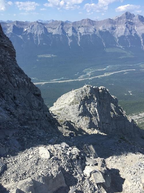 Looking back from above the steep narrow slab section