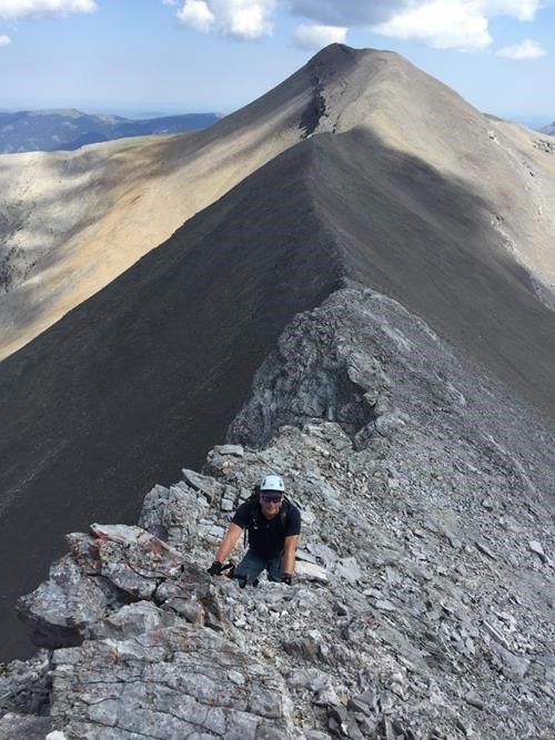 Looking back at false summit