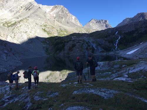 First Headwall Lake with Fortress Mountain right of center