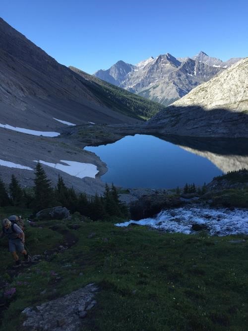 Looking back at First Headwall Lake