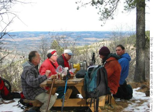 First lunch with a view from Pine Ridge
