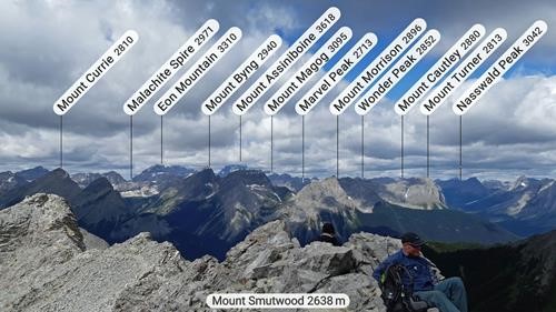 PeakFinder view NW from Smutwood