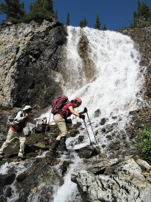 Creek crossing below the second waterfall