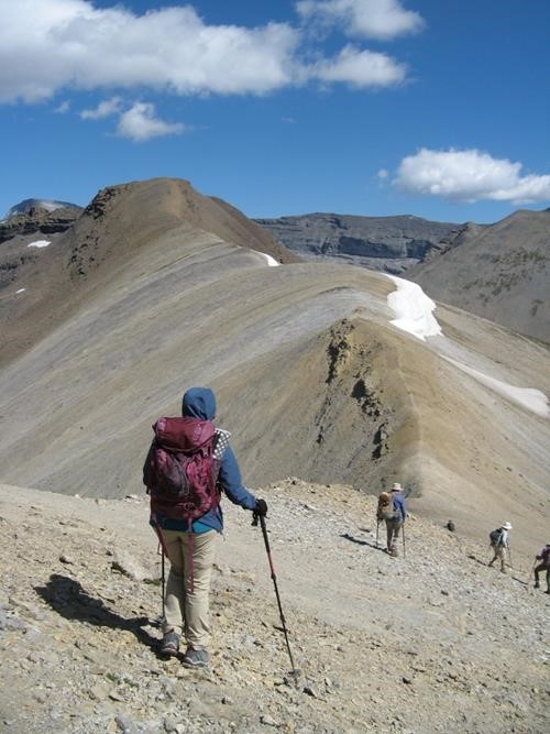 The ridge with Red Peak at the end