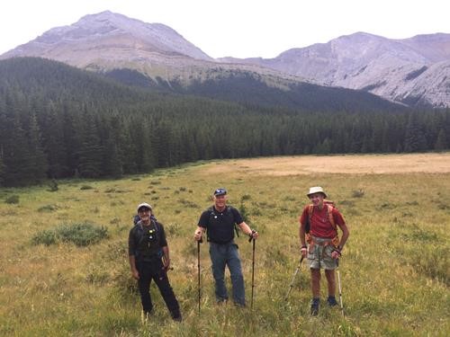 Jag, Simon, and David in the meadow