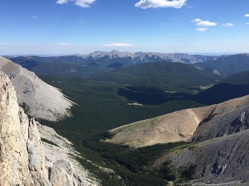 Upper Prairie Creek approach to northern-most portion of Nihahi Ridge, in sun at right