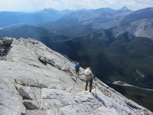 Nancy & Sonja doing a little slab walking