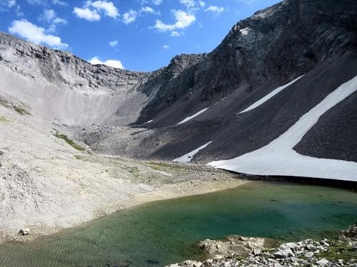 Tarn three at the end of James Walker Valley