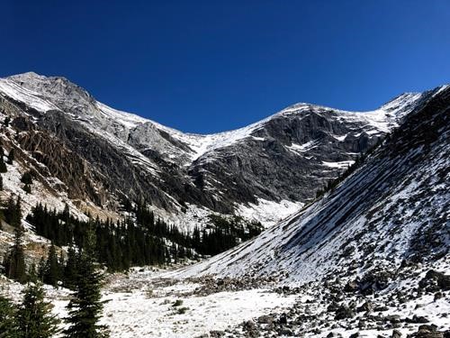 Meadow before ascending rocky slop 
