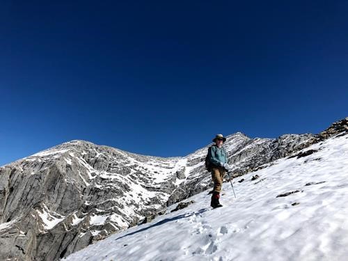 Jim, breaking trail to top of GR357403