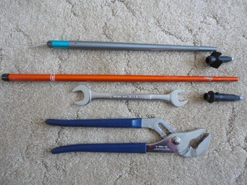 Pole Tip Removal Tools: may need to boil poles to melt glue. 