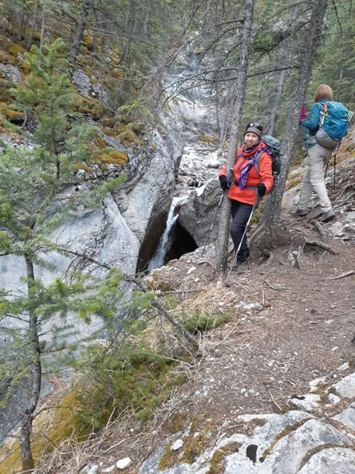 Small waterfall at end of official trail