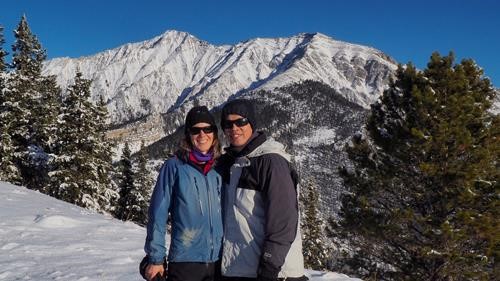 Ramblers in front of Holy Cross Mountain.