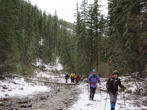 Working our way up Porcupine Creek
