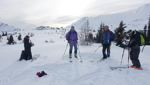 The team ready for our first run