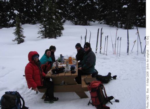 Lunch at Tyrwhitt picnic table