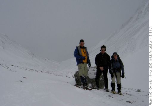 Cornelis, Mark and Susan, West of 1st Tarn. Rummel Pass in the background.