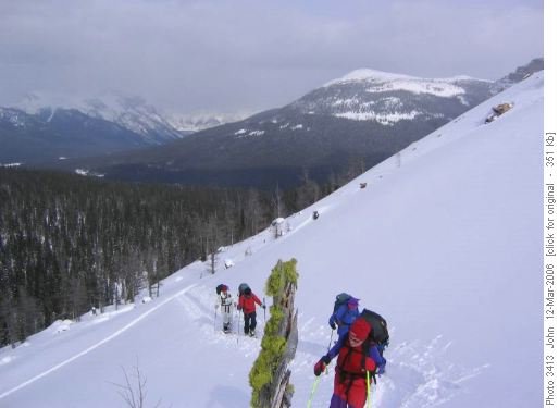 Ascending east side of Ball Pass
