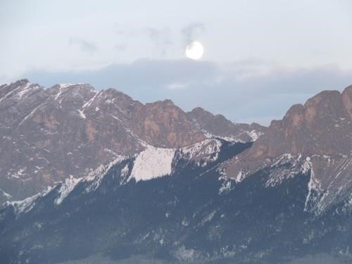 Following the Wolf Moon over Goat/Yamnuska