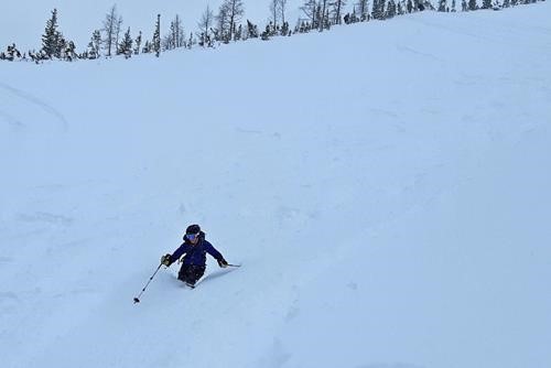 Margo on the Blacksmith slope