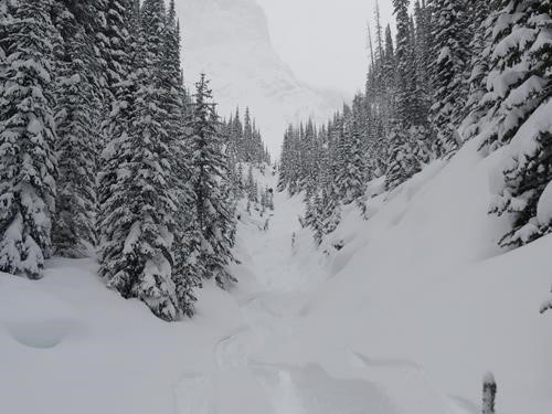 North drainage exit gully, Pulpit Knob 1