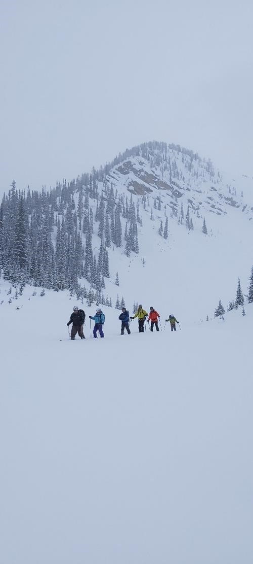 Bottom of cirque, north drainage from Pulpit Knob 1, about to turn right into gullet
