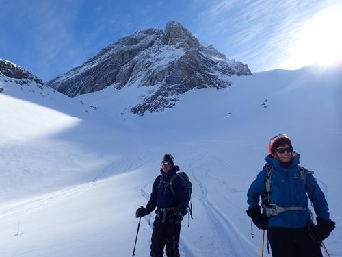 Looking back up to the col
