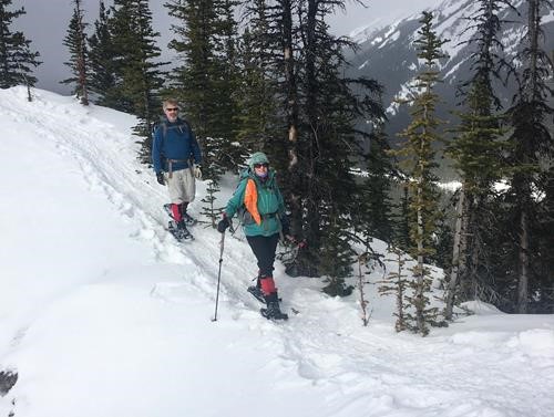 Christine G and Bill on the ridge. Photo by Glenda.