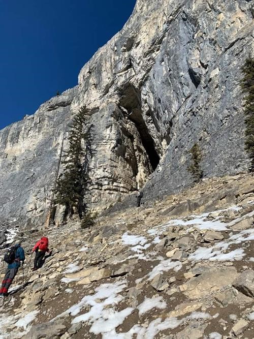 Approaching the cave