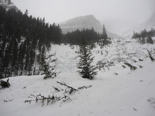 Ribbon Falls (I think) in winter