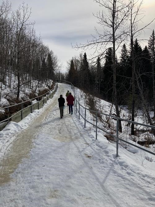 ice climbing at Weaselhead