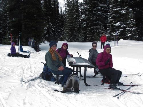 The gang at Elk Pass for lunch