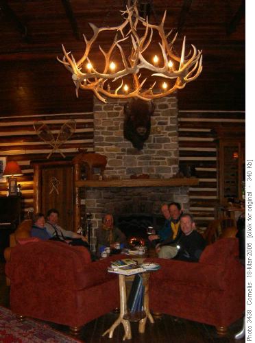Susan, Mark, John, Bernie, Cornelis, Mike in the Storm Mountain Lodge (March'06)