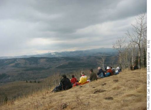 Lunch near top of John Ware Ridge