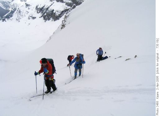 Approaching the summit of Opabin Pass