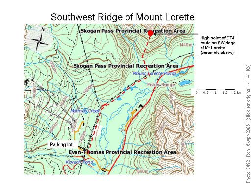 Southwest ridge of Mt Lorette