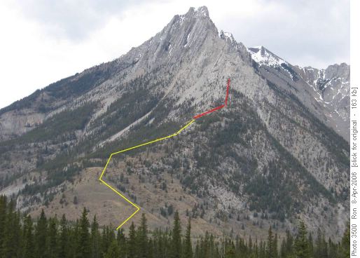 South ridge of Mt Lorette, OT4 route