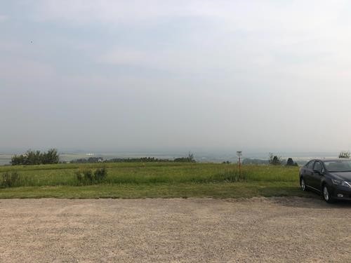 View north towards Calgary from parking lot
