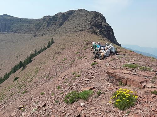 Relaxing on the col between Avion Ridge and Newman Peak.